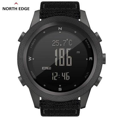NORTH EDGE Apache-46 Mens Digital Outdoor Sports Watch - Altimeter Barometer Compass WR50M - ZOOMNSTORE