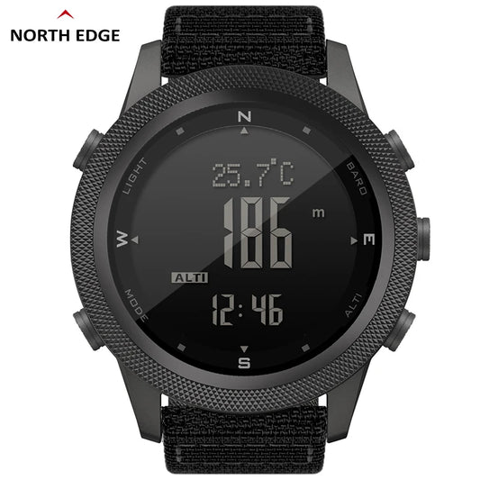 NORTH EDGE Apache-46 Mens Digital Outdoor Sports Watch - Altimeter Barometer Compass WR50M - ZOOMNSTORE