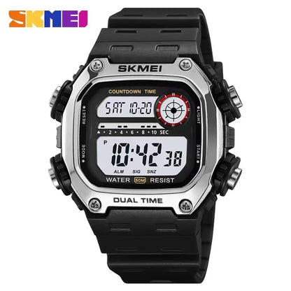 Digital Sport Watch - Waterproof Wristwatch With Countdown Timer & Alarm Function - ZOOMNSTORE