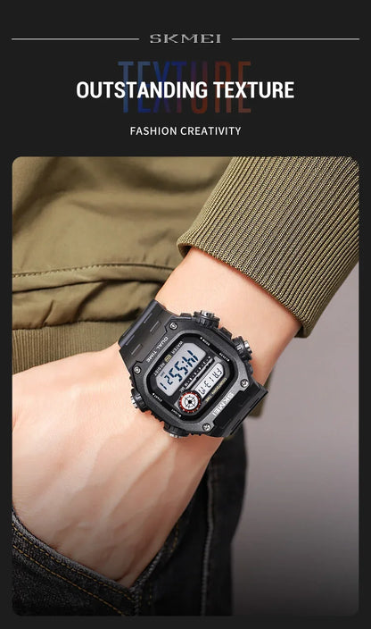 Digital Sport Watch - Waterproof Wristwatch With Countdown Timer & Alarm Function - ZOOMNSTORE