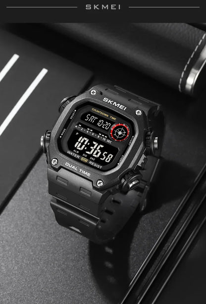 Digital Sport Watch - Waterproof Wristwatch With Countdown Timer & Alarm Function - ZOOMNSTORE