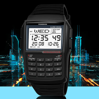 Digital Sports Watch - Men's Luxury Multifunction Calculator LED Electronic Waterproof - ZOOMNSTORE