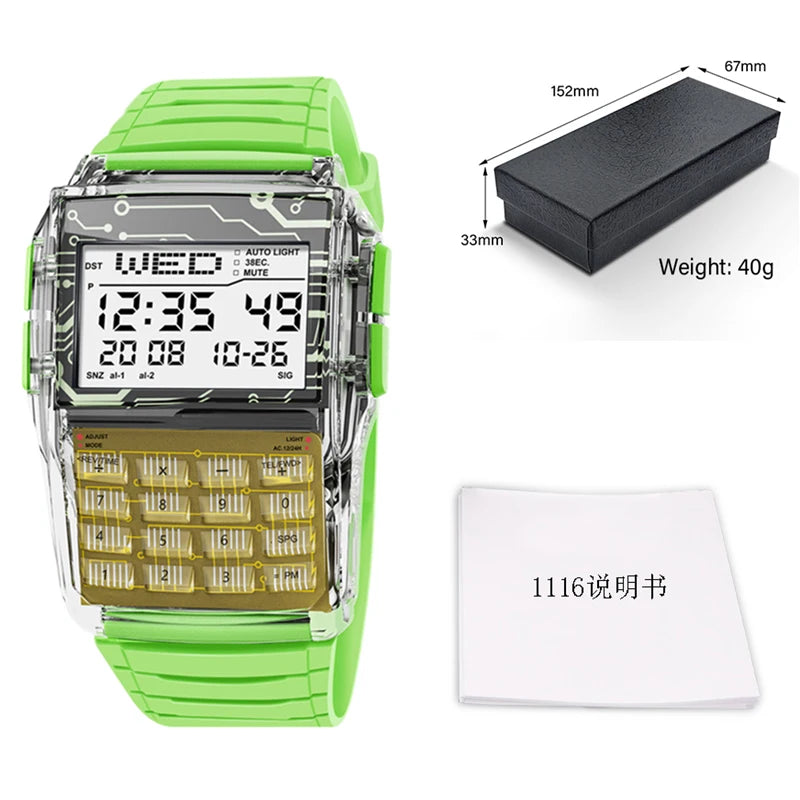 Digital Sports Watch - Men's Luxury Multifunction Calculator LED Electronic Waterproof - ZOOMNSTORE