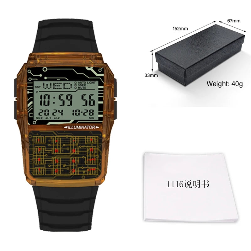 Digital Sports Watch - Men's Luxury Multifunction Calculator LED Electronic Waterproof - ZOOMNSTORE
