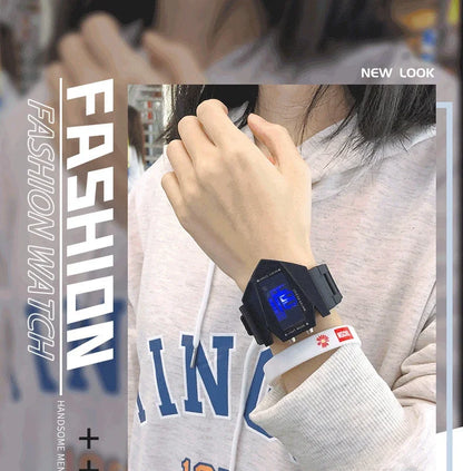 Digital Sports Watch - Multifunctional Fighter Jet Design With Alarm & Calendar - ZOOMNSTORE
