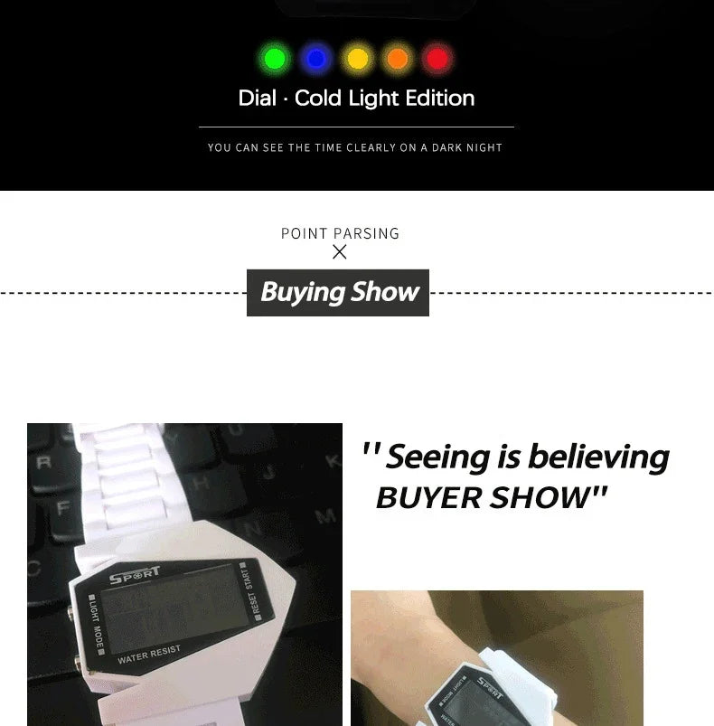 Digital Sports Watch - Multifunctional Fighter Jet Design With Alarm & Calendar - ZOOMNSTORE