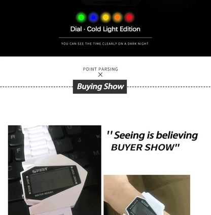 Digital Sports Watch - Multifunctional Fighter Jet Design With Alarm & Calendar - ZOOMNSTORE