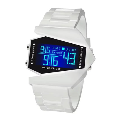 Digital Sports Watch - Multifunctional Fighter Jet Design With Alarm & Calendar - ZOOMNSTORE