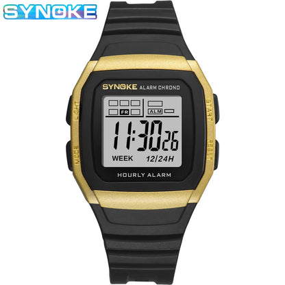 Digital Sports Watch – Retro Square Multi Function Water Resistant Watch for Boys - ZOOMNSTORE