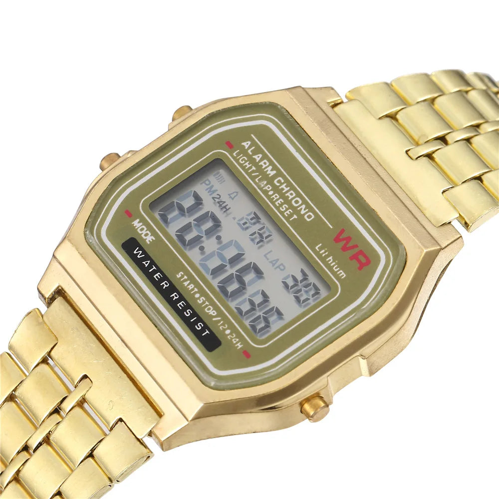 Digital Sports Watch – Vintage LED Display Military Wristwatch With Alarm - ZOOMNSTORE