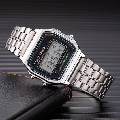 Digital Sports Watch – Vintage LED Display Military Wristwatch With Alarm - ZOOMNSTORE