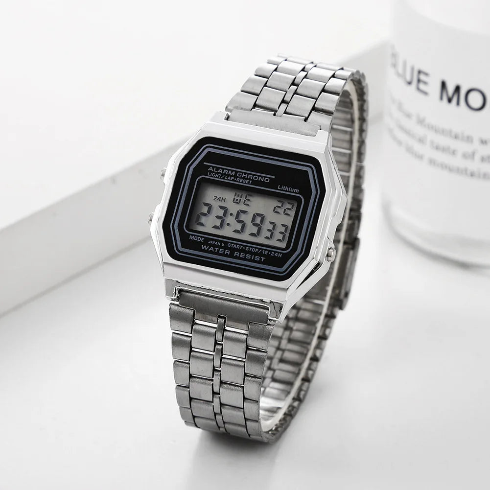 Digital Sports Watch – Vintage LED Display Military Wristwatch With Alarm - ZOOMNSTORE