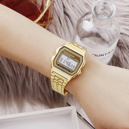 Digital Sports Watch – Vintage LED Display Military Wristwatch With Alarm - ZOOMNSTORE