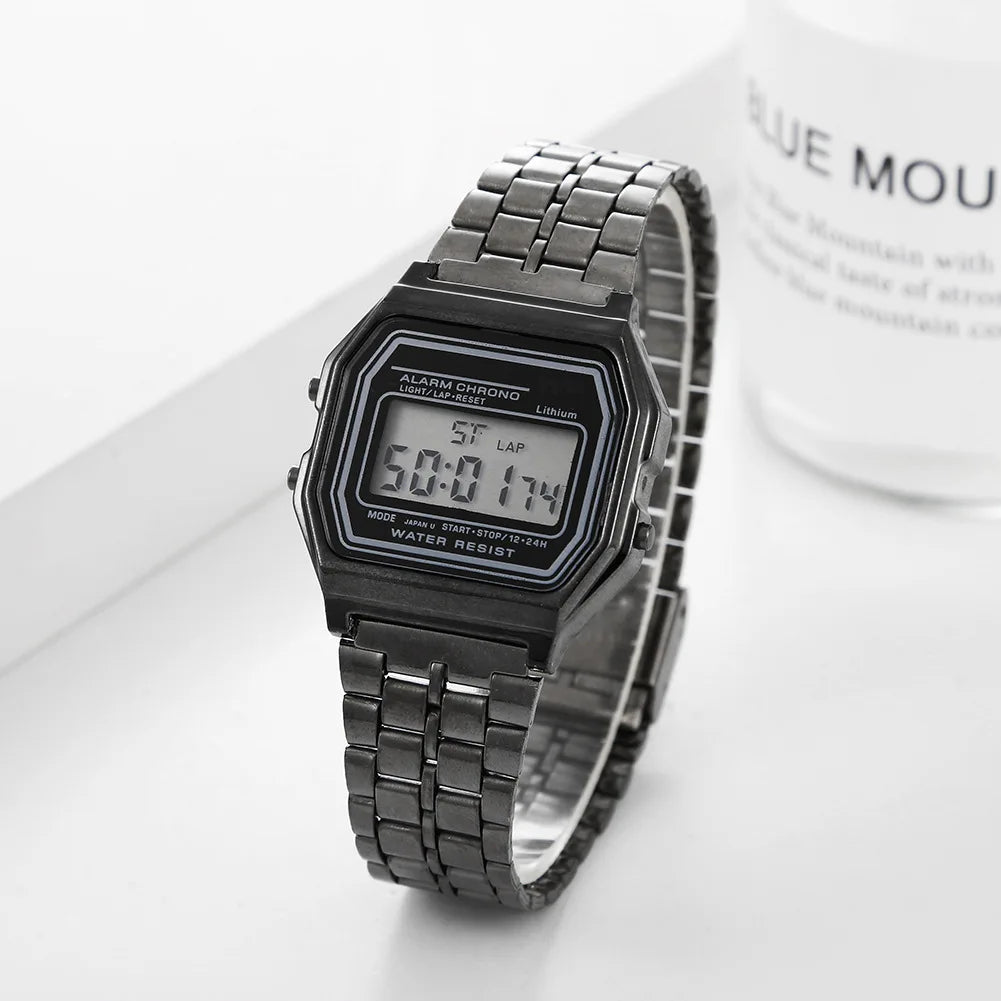 Digital Sports Watch – Vintage LED Display Military Wristwatch With Alarm - ZOOMNSTORE