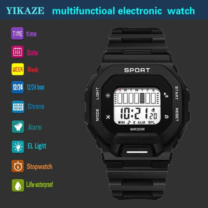 Digital Sports Watch - Waterproof Military LED Display Outdoor Fitness Wristwatch - ZOOMNSTORE