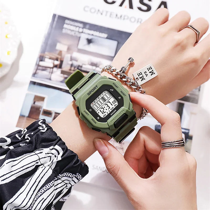 Digital Sports Watch - Waterproof Military LED Display Outdoor Fitness Wristwatch - ZOOMNSTORE