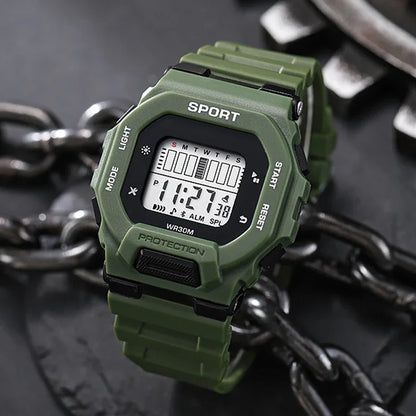 Digital Sports Watch - Waterproof Military LED Display Outdoor Fitness Wristwatch - ZOOMNSTORE