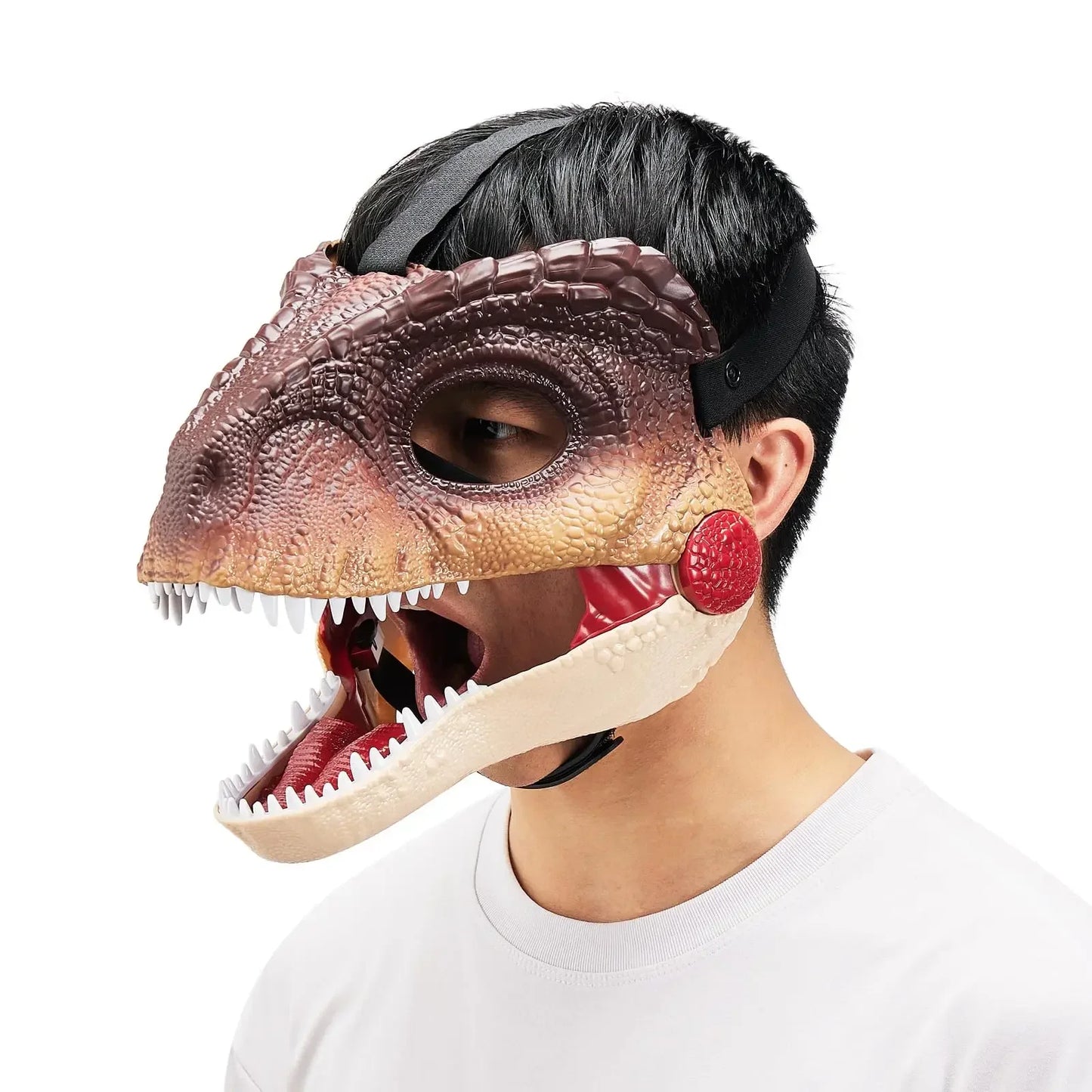 Funny Dinosaur Mask Dino Mask Moving Jaw Halloween Mask Dinosaur Head Face Mask Movable Mouth Party Cosplay Props - ZOOMNSTORE