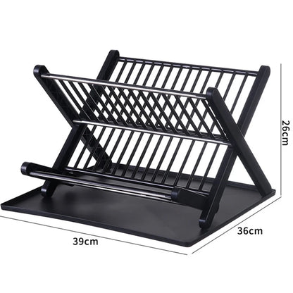 Dish Drying Rack - Kitchen Organizer Plastic Plate Drying Shelf | Foldable Sink Storage Stand - ZOOMNSTORE