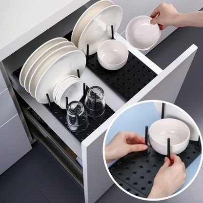Dish Drying Rack - Kitchen Organizer Plastic Plate Drying Shelf | Foldable Sink Storage Stand - ZOOMNSTORE