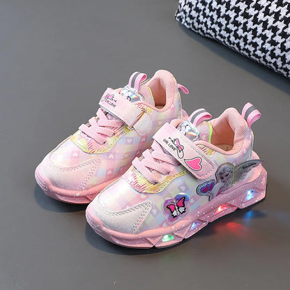 Disney Frozen LED Sneakers - Light-Up Casual Shoes for Girls - ZOOMNSTORE