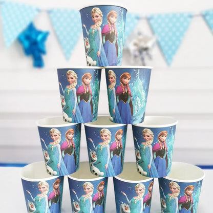 Disney Frozen Birthday Party Supplies - Snow Queen Cutlery Plates  Cups - ZOOMNSTORE