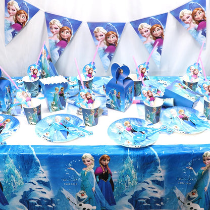 Disney Frozen Birthday Party Supplies - Snow Queen Cutlery Plates  Cups - ZOOMNSTORE