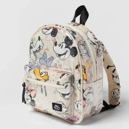 Disney Mickey  Minnie Fashion Backpack - Large Capacity Canvas School Bag for Boys  Girls - ZOOMNSTORE