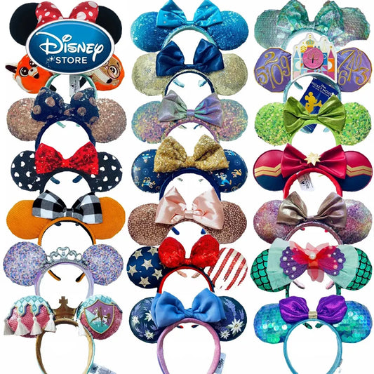 Minnie Mouse Ear Headband - Disney Plush Sequin Accessory for Adults  Kids - ZOOMNSTORE