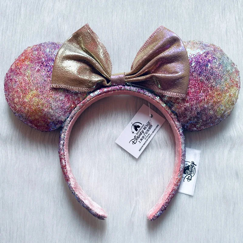 Minnie Mouse Ear Headband - Disney Plush Sequin Accessory for Adults  Kids - ZOOMNSTORE
