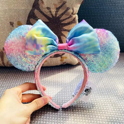 Minnie Mouse Ear Headband - Disney Plush Sequin Accessory for Adults  Kids - ZOOMNSTORE