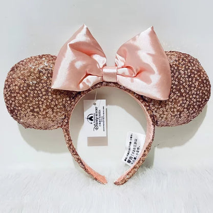 Minnie Mouse Ear Headband - Disney Plush Sequin Accessory for Adults  Kids - ZOOMNSTORE