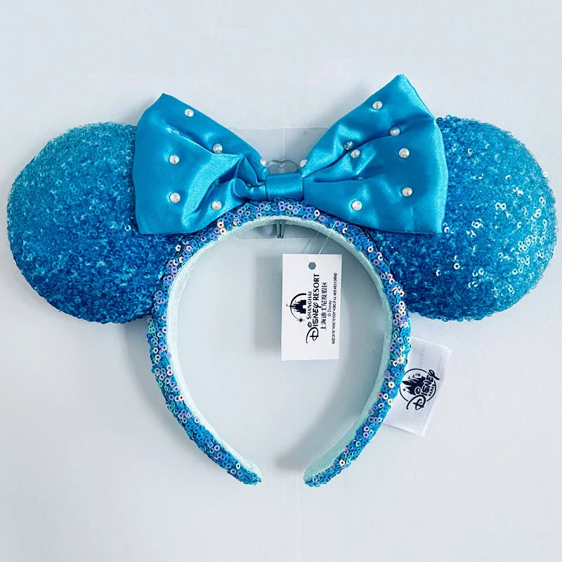 Minnie Mouse Ear Headband - Disney Plush Sequin Accessory for Adults  Kids - ZOOMNSTORE