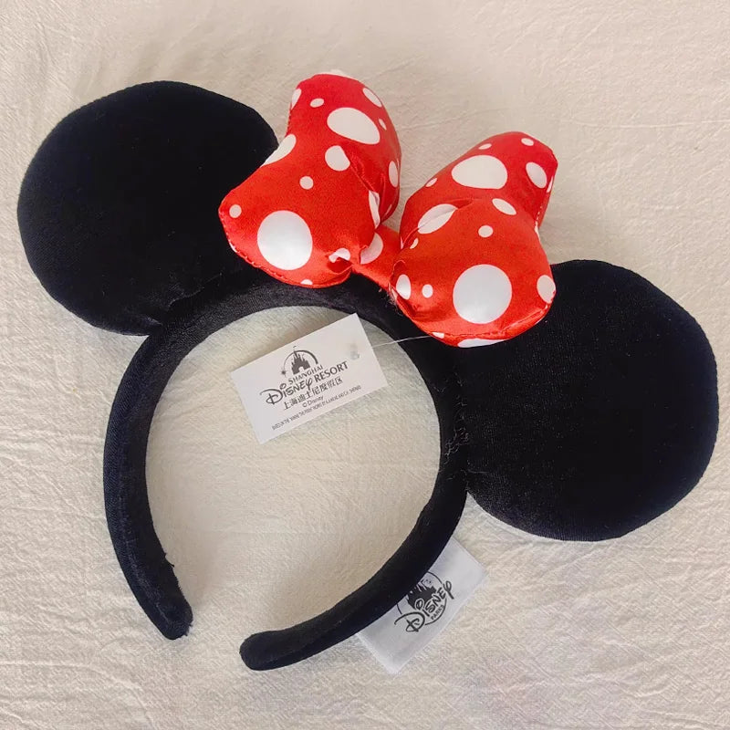 Minnie Mouse Ear Headband - Disney Plush Sequin Accessory for Adults  Kids - ZOOMNSTORE
