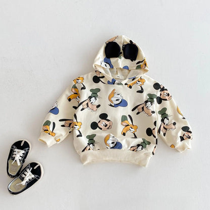 Disney Mickey  Minnie Autumn Hoodies - Long Sleeve Cartoon Sweatshirts for Kids 0-6 Years - ZOOMNSTORE