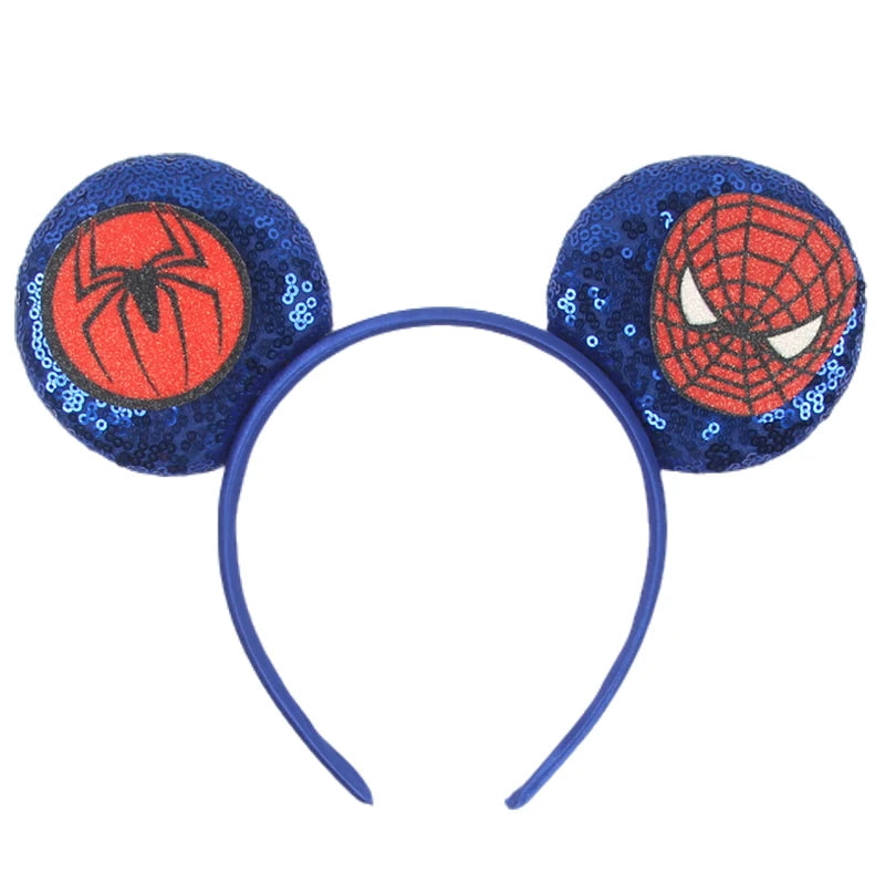 2024 Disney Festival Party Cosplay Mouse Ears Headband 3.3" Ears Glitter Hairband For Boys Girls DIY Cartoon Hair Accessories - ZOOMNSTORE