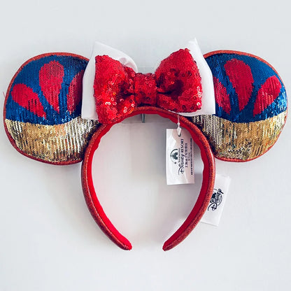 Disney Princess Headband Mickey Ear Rapunzel Snow White Sequin Bow Hair Hoop Gift Girl Accessories Halloween Gift Christmas Jack - ZOOMNSTORE