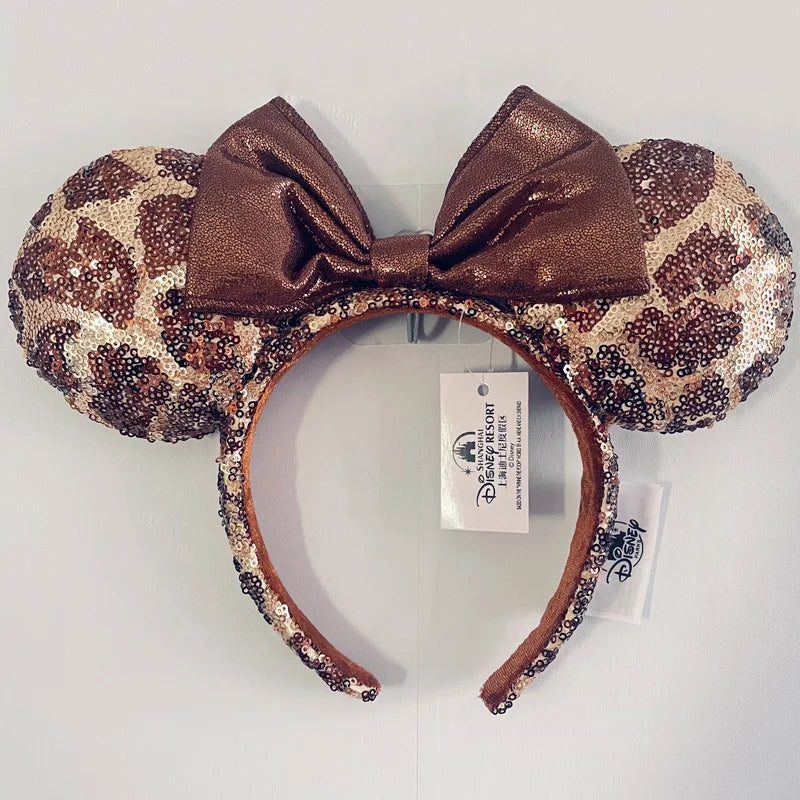Disney Princess Headband Mickey Ear Rapunzel Snow White Sequin Bow Hair Hoop Gift Girl Accessories Halloween Gift Christmas Jack - ZOOMNSTORE