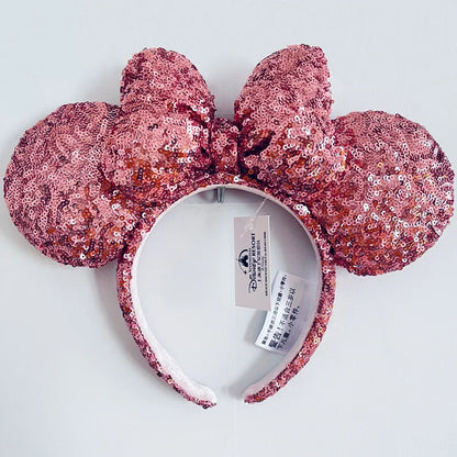 Disney Princess Headband Mickey Ear Rapunzel Snow White Sequin Bow Hair Hoop Gift Girl Accessories Halloween Gift Christmas Jack - ZOOMNSTORE