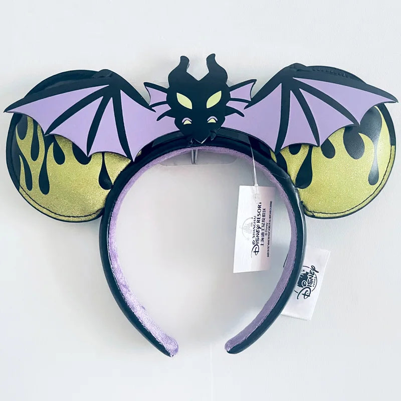 Disney Princess Headband Mickey Ear Rapunzel Snow White Sequin Bow Hair Hoop Gift Girl Accessories Halloween Gift Christmas Jack - ZOOMNSTORE