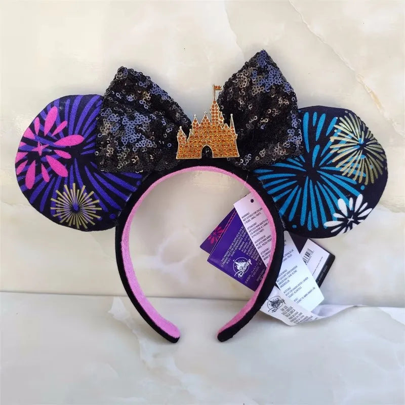 Disney Princess Headband Mickey Ear Rapunzel Snow White Sequin Bow Hair Hoop Gift Girl Accessories Halloween Gift Christmas Jack - ZOOMNSTORE