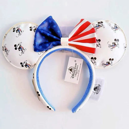Disney Princess Headband Mickey Ear Rapunzel Snow White Sequin Bow Hair Hoop Gift Girl Accessories Halloween Gift Christmas Jack - ZOOMNSTORE