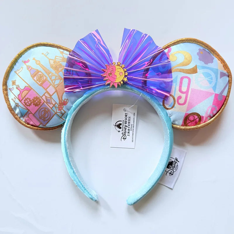 Disney Princess Headband Mickey Ear Rapunzel Snow White Sequin Bow Hair Hoop Gift Girl Accessories Halloween Gift Christmas Jack - ZOOMNSTORE
