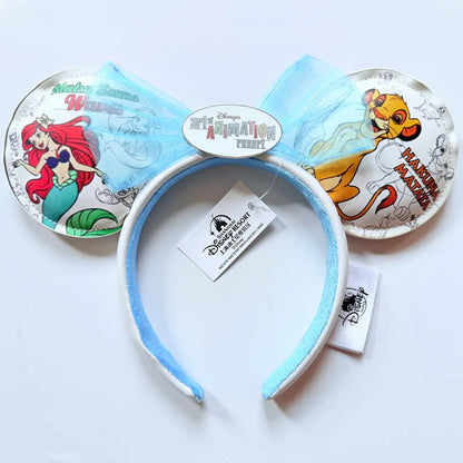 Disney Princess Headband Mickey Ear Rapunzel Snow White Sequin Bow Hair Hoop Gift Girl Accessories Halloween Gift Christmas Jack - ZOOMNSTORE