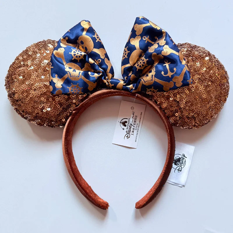 Disney Princess Headband Mickey Ear Rapunzel Snow White Sequin Bow Hair Hoop Gift Girl Accessories Halloween Gift Christmas Jack - ZOOMNSTORE