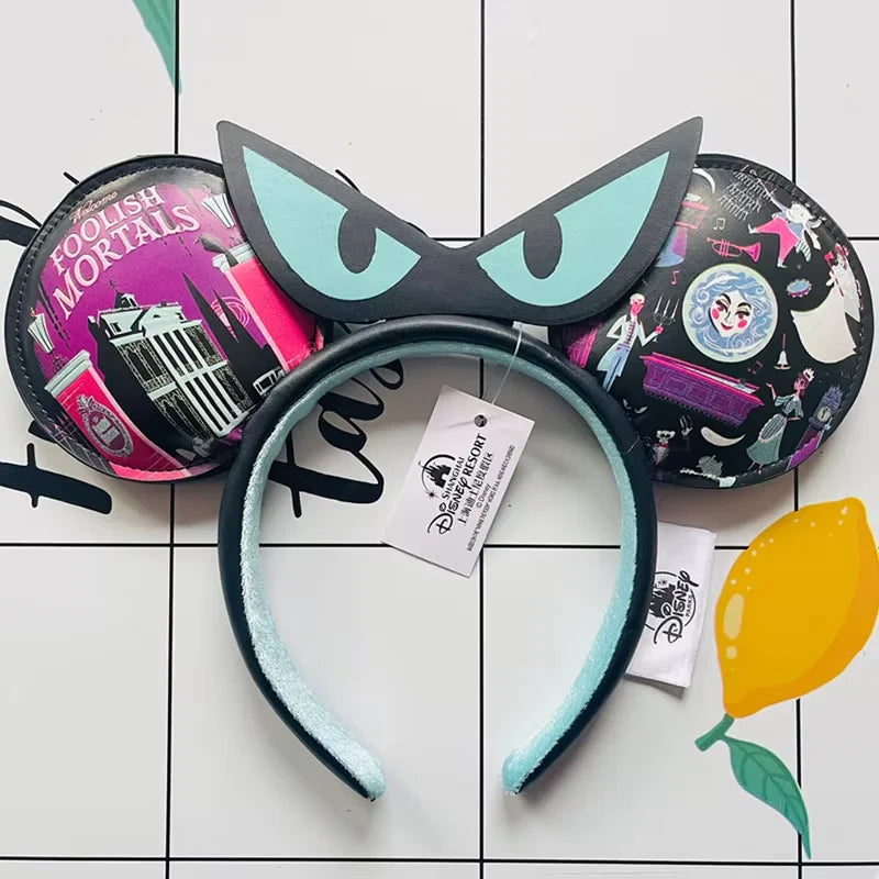 Disney Princess Headband Mickey Ear Rapunzel Snow White Sequin Bow Hair Hoop Gift Girl Accessories Halloween Gift Christmas Jack - ZOOMNSTORE