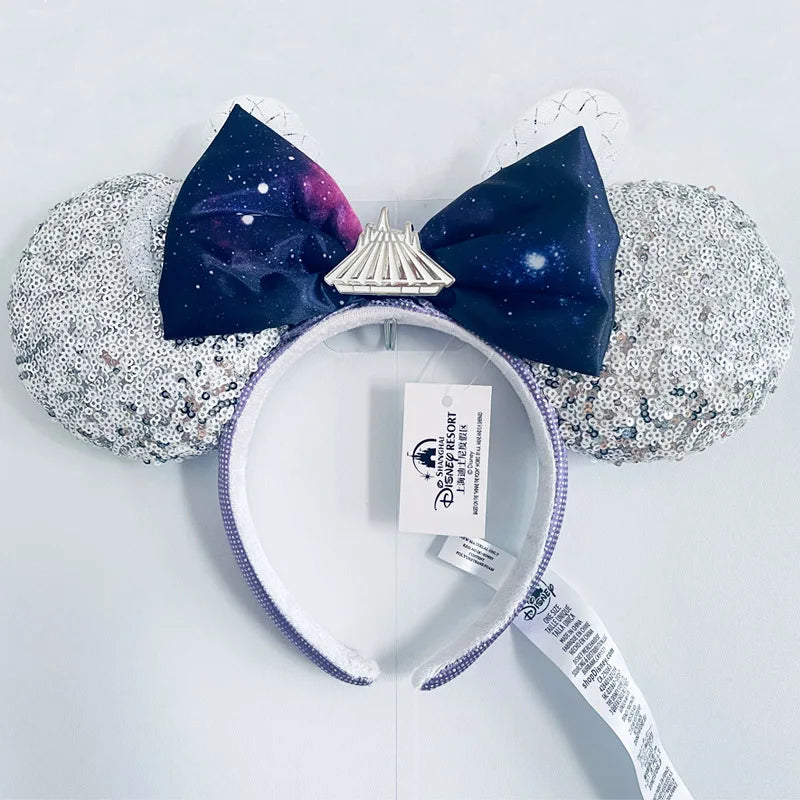 Disney Princess Headband Mickey Ear Rapunzel Snow White Sequin Bow Hair Hoop Gift Girl Accessories Halloween Gift Christmas Jack - ZOOMNSTORE