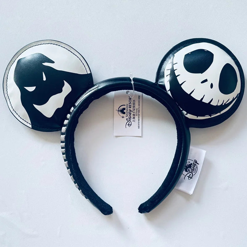 Disney Princess Headband Mickey Ear Rapunzel Snow White Sequin Bow Hair Hoop Gift Girl Accessories Halloween Gift Christmas Jack - ZOOMNSTORE