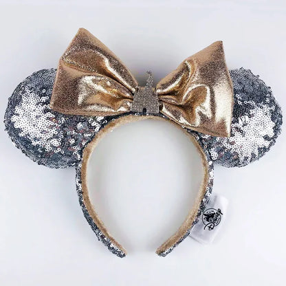 Disney Princess Headband Mickey Ear Rapunzel Snow White Sequin Bow Hair Hoop Gift Girl Accessories Halloween Gift Christmas Jack - ZOOMNSTORE