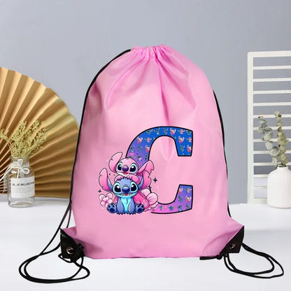 Disney Stitch Drawstring Bag - Waterproof Gym Sack for Kids  Adults - ZOOMNSTORE